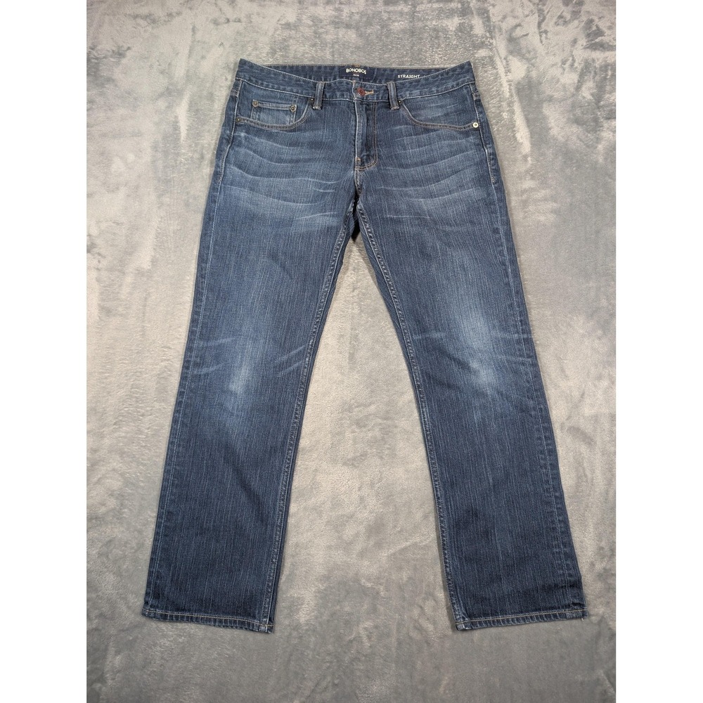 Bonobos Jeans Mens 33x30 Blue Straight Stretch Denim Medium Wash Pants Casual